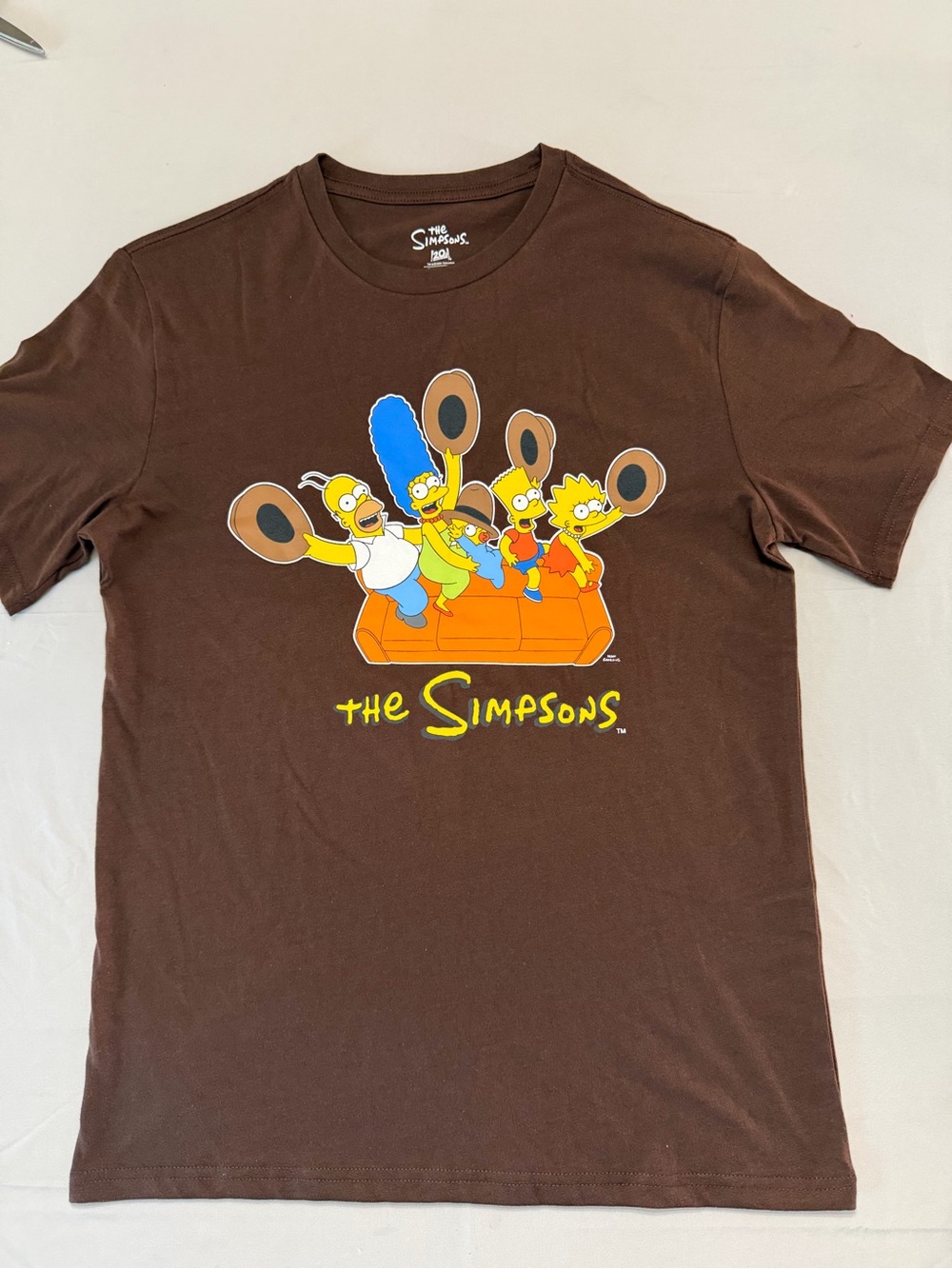 The Simpsons Brown Graphic Tee - Family Couch Design